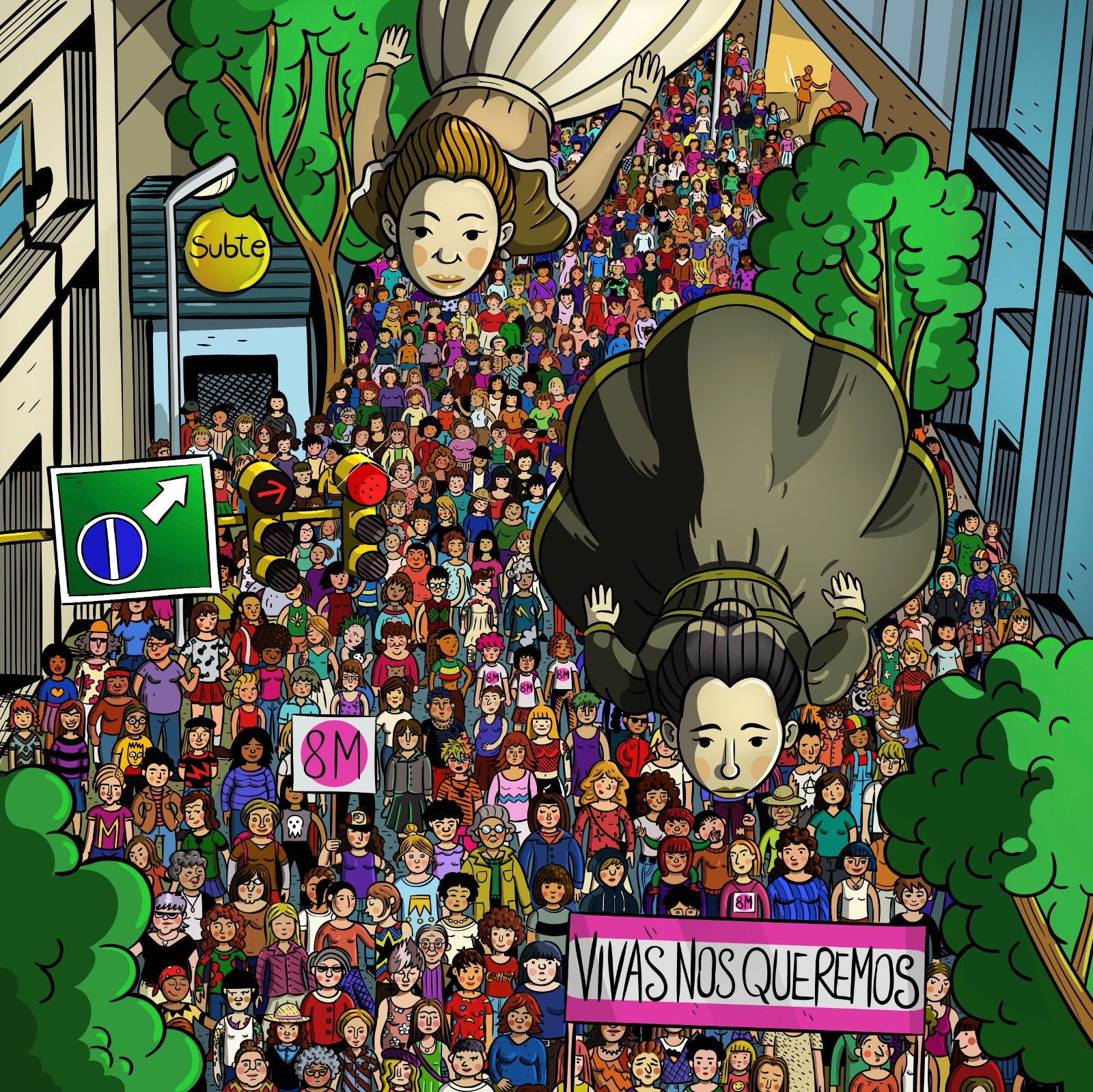Una manifestación ilustrada de la editorial Chirimbote